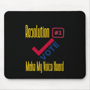 Election Usa - Voting - Voice Heard Sticker Mouse Mat