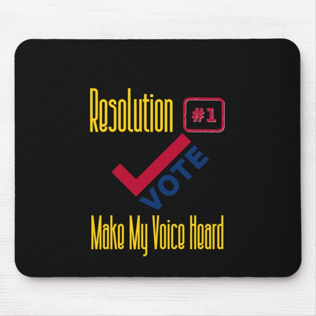 Election Usa - Voting - Voice Heard Sticker  Mouse Mat (Front)