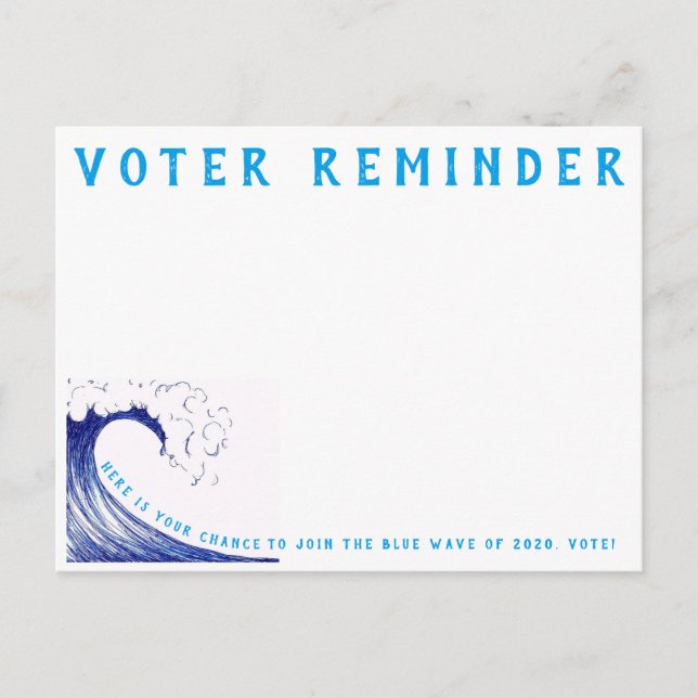 Election Voter Reminder. Postcard (Front)