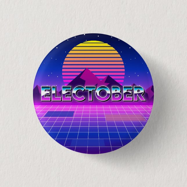 ELECTOBER 24 LOGO 3 CM ROUND BADGE (Front)
