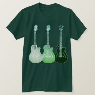 Electric Acoustic Guitar Psychedelic Pop Art Music T-Shirt