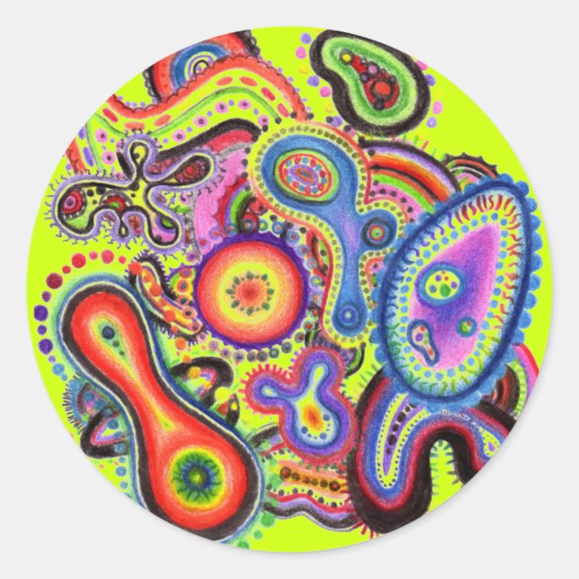 "Electric Amoeba" Sticker (Front)