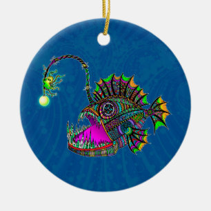 Electric Angler Fish Ceramic Tree Decoration