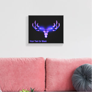Electric Antlers Canvas Print