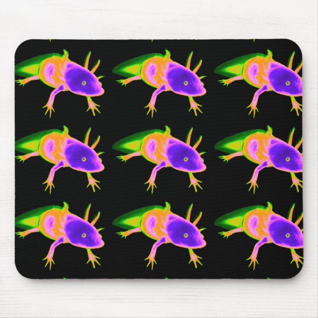 Electric Axolotl Mouse Mat (Front)