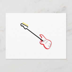 Electric Bass Guitar Postcard