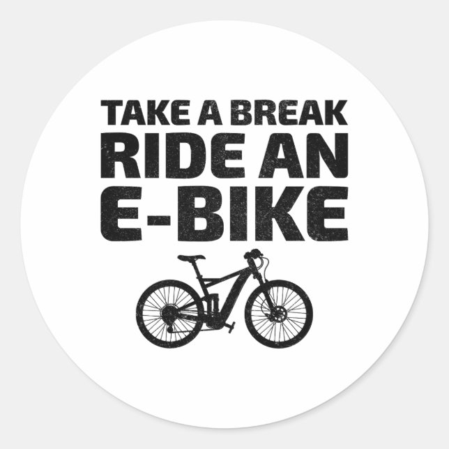 Electric Bicycle E-Bike Electric Bike Cycling Classic Round Sticker (Front)