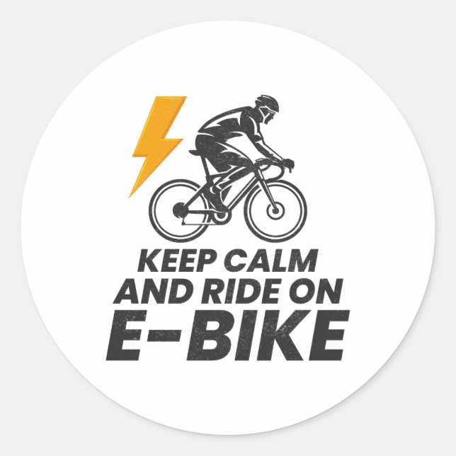 Electric Bicycle E-Bike Electric Bike Cycling Classic Round Sticker (Front)