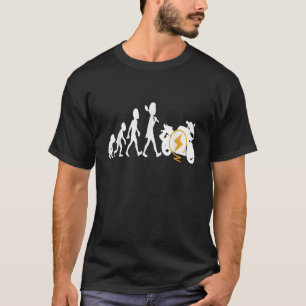 Electric Biker Evolution Funny Motorcycle EBike Mo T-Shirt