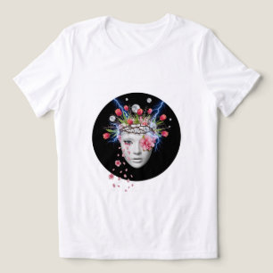 Electric Bloom Goddess Tee⚡🌸 Tri-Blend Shirt