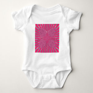 Electric Bloom Wings: A Vividly Edgy & Beautiful Baby Bodysuit