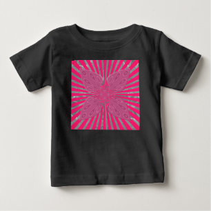 Electric Bloom Wings: A Vividly Edgy & Beautiful Baby T-Shirt