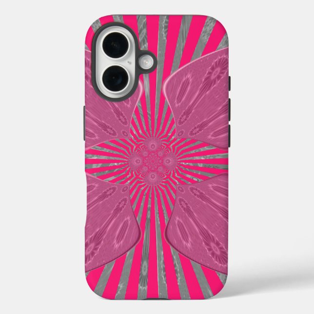 Electric Bloom Wings: A Vividly Edgy & Beautiful Case-Mate iPhone Case (Back)