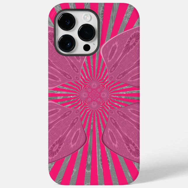 Electric Bloom Wings: A Vividly Edgy & Beautiful Case-Mate iPhone Case (Back)