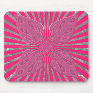Electric Bloom Wings: A Vividly Edgy & Beautiful Mouse Mat