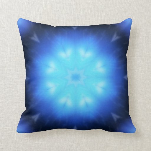 Image of Electric Blue Abstract Cushion