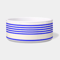Electric blue and beige five stripe pattern