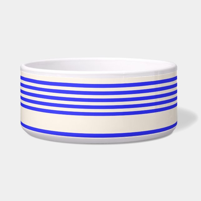 Electric blue and beige five stripe pattern (Front)