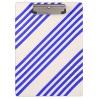 Electric blue and beige five stripe pattern