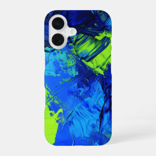 Electric Blue and Green Strokes _ iphone case