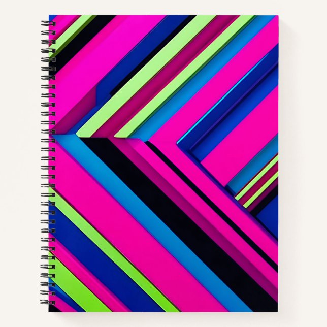  Electric Blue and Pink Notebook (Front)