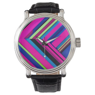 Electric Blue and Pink Watch