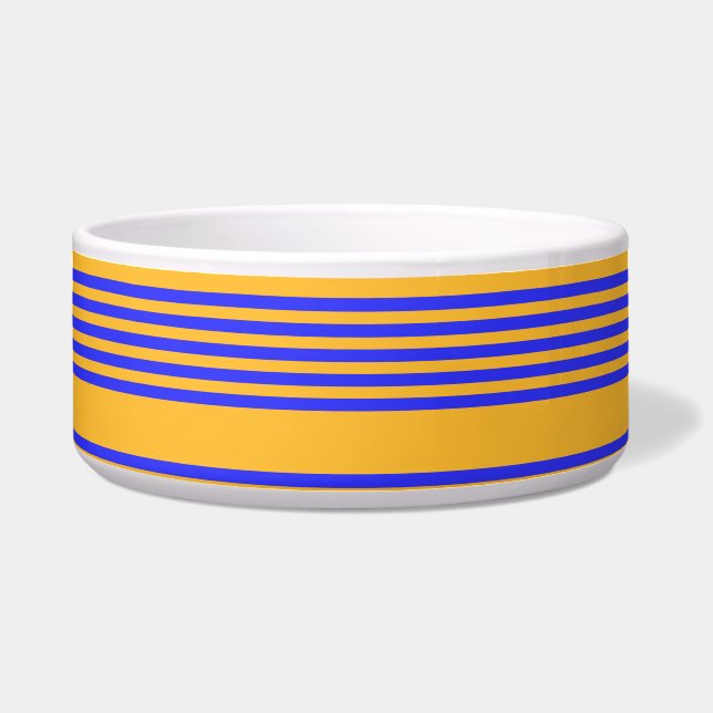 Electric blue and yellow five stripes pattern (Front)