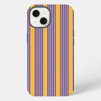 Electric blue and yellow five stripes pattern