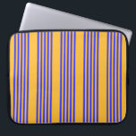 Electric blue and yellow five stripes pattern laptop sleeve<br><div class="desc">Electric blue and yellow five stripes pattern</div>