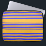 Electric blue and yellow five stripes pattern laptop sleeve<br><div class="desc">Electric blue and yellow five stripes pattern</div>