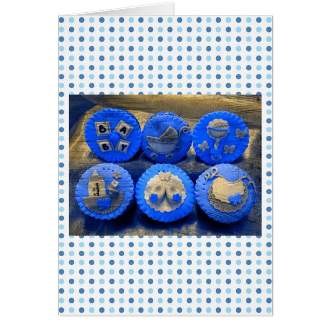 Electric Blue Baby Boy Cupcakes (Front)