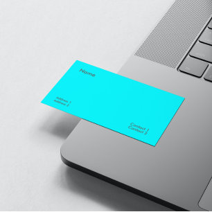 electric blue business card
