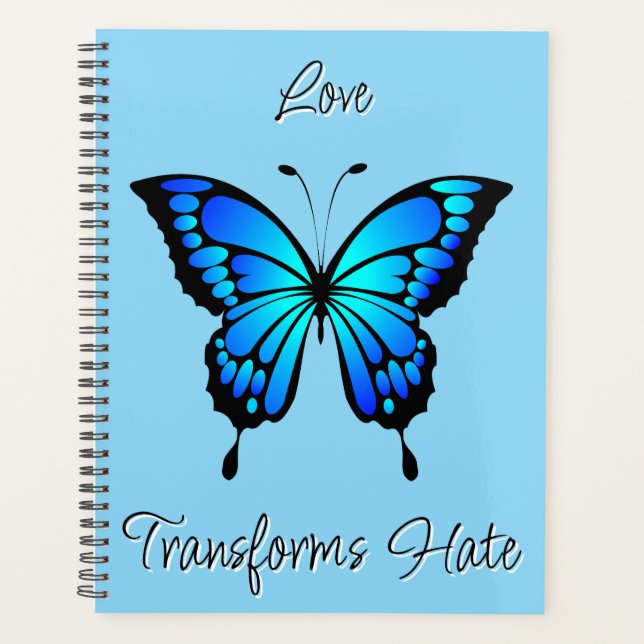 Electric Blue Butterfly Planner (Front)