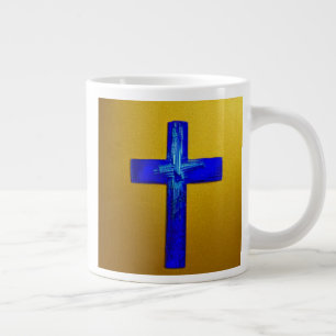 Electric Blue Cross Mug