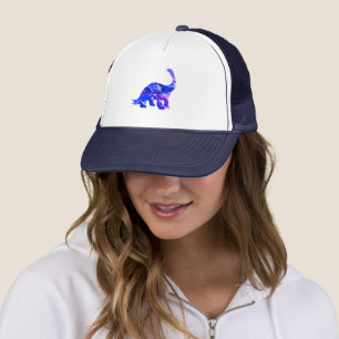 Electric Blue Dinosaur Trucker Hat