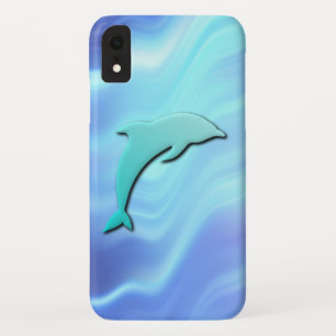 Electric Blue Dolphin iPhone XR Case