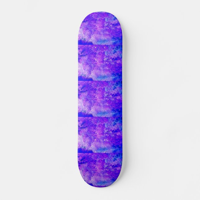 Electric Blue Forest Skateboard (Front)
