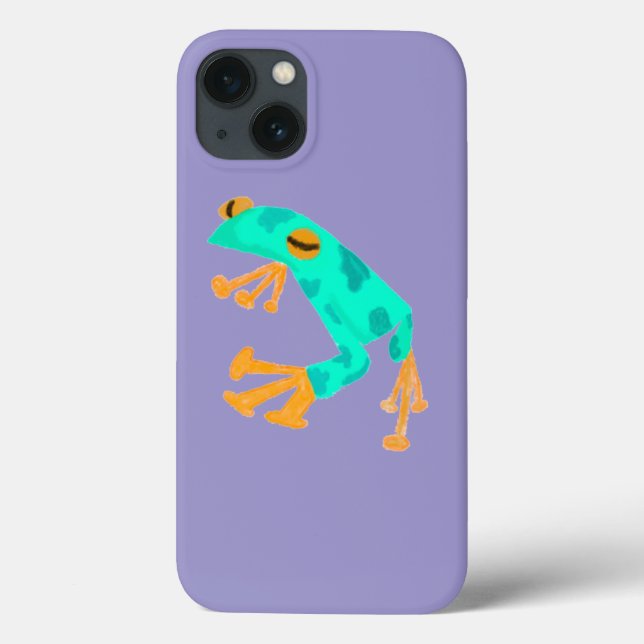 Electric Blue frog phone case - lavender (Back)