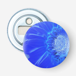 electric blue gerbera bottle opener