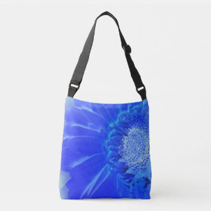 electric blue gerbera crossbody bag