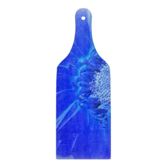 electric blue gerbera cutting board (Front)