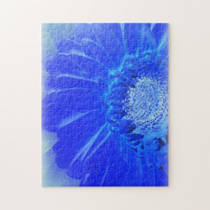 electric blue gerbera jigsaw puzzle
