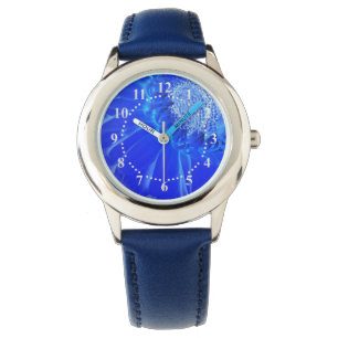 electric blue gerbera watch