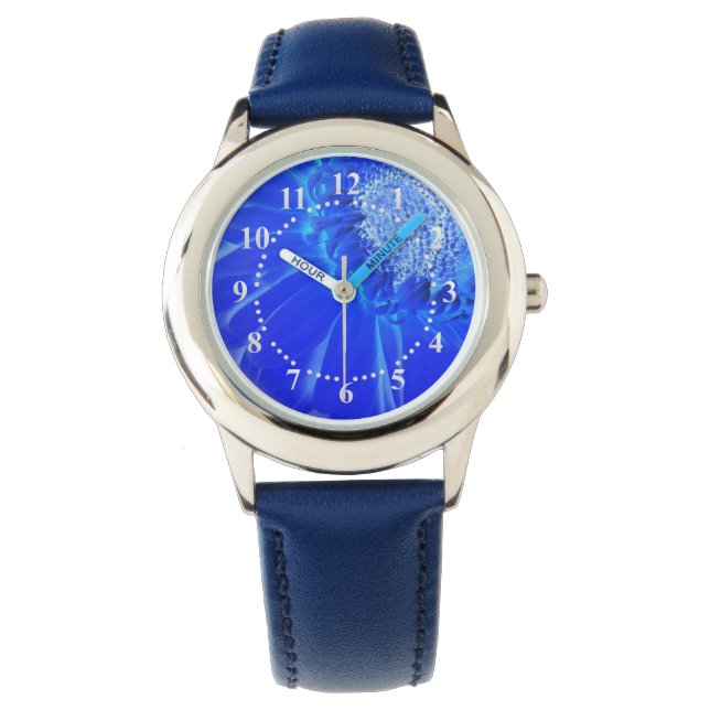 electric blue gerbera watch (Front)