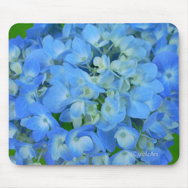 Electric Blue Hydrangeas Mouse Mat (Front)