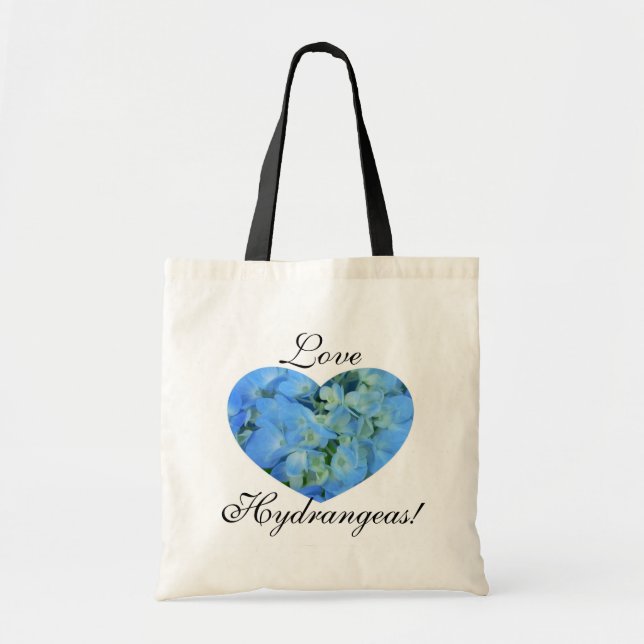 Electric Blue Hydrangeas Tote Bag (Front)