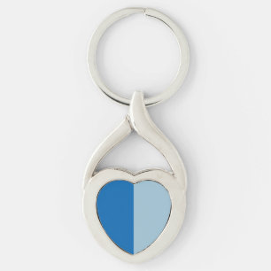 Electric Blue Lemonade and Aquamarine Duo Tone Key Ring