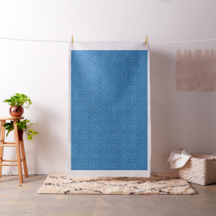 Electric Blue Lemonade and Aquamarine Duo Tone Man Fabric