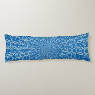 Electric Blue Lemonade and Aquamarine Duo Tone Pat Body Cushion