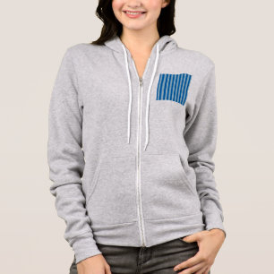 Electric Blue Lemonade and Aquamarine Vertical Str Hoodie